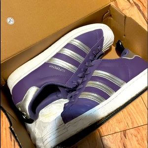 Adidas Super Star Purple/Silver Size 9.5 Wide